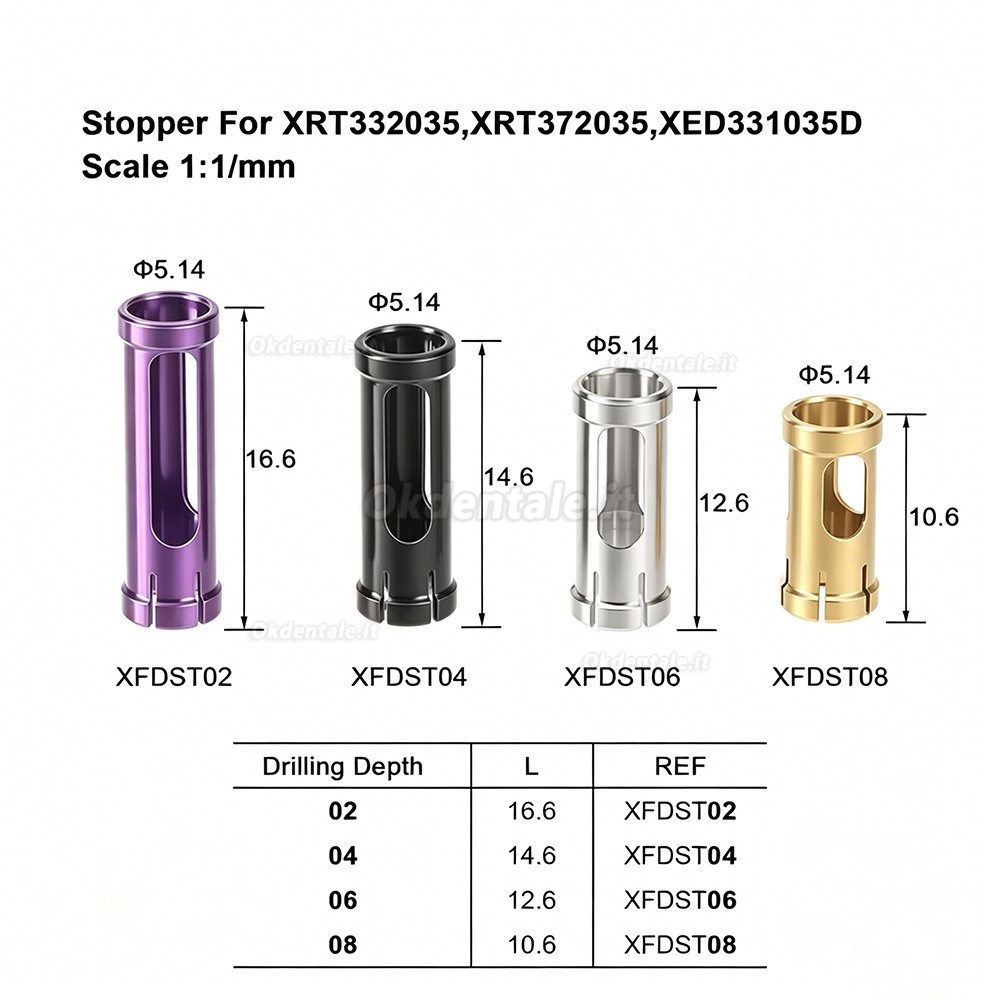 Kit rialzo seno mascellare (Kit DASK) con fermi per trapano per impianti dentali e scatola di sterilizzazione